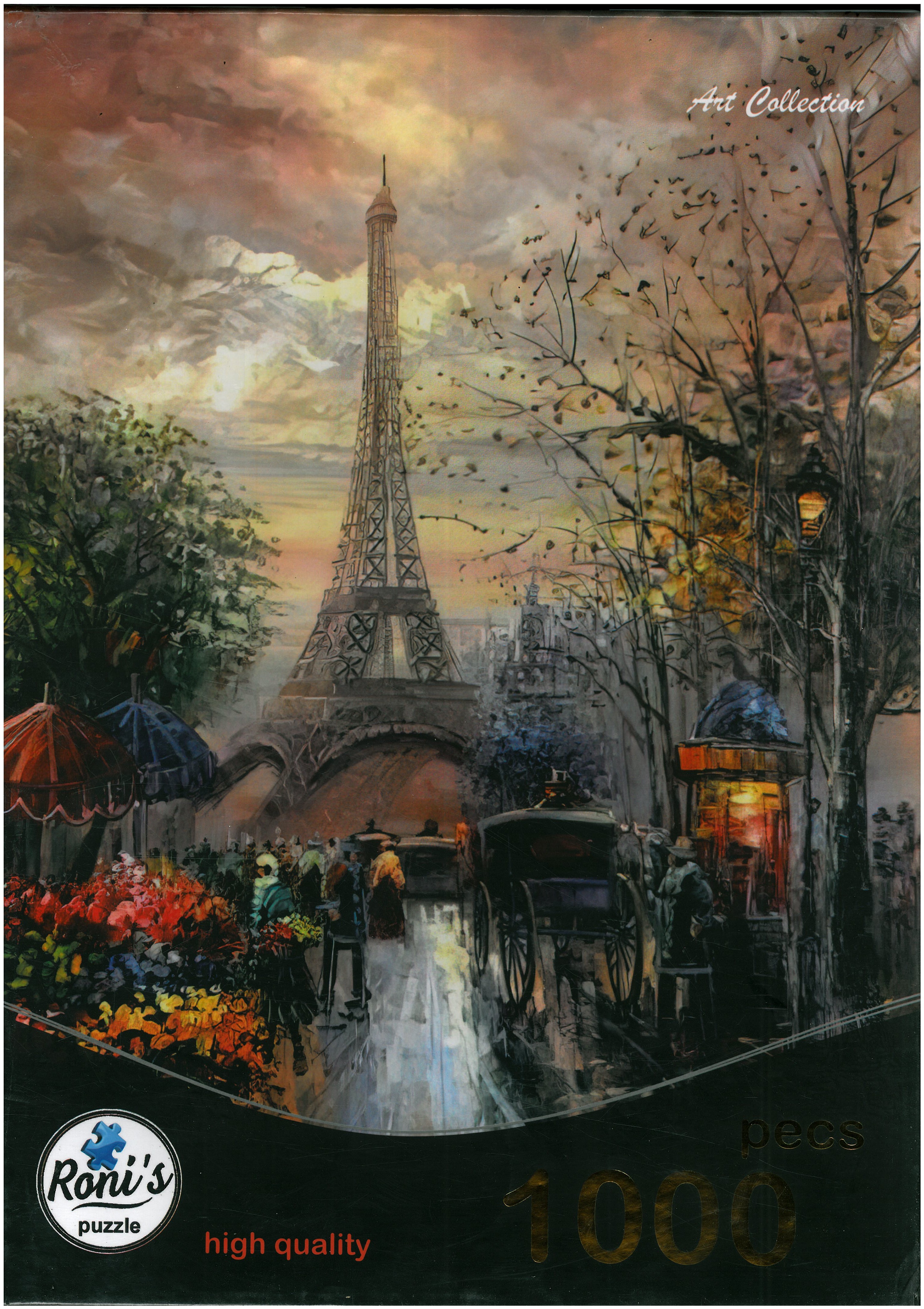 پازل رونیز 1000 قطعه طرح بازار گل پاریس