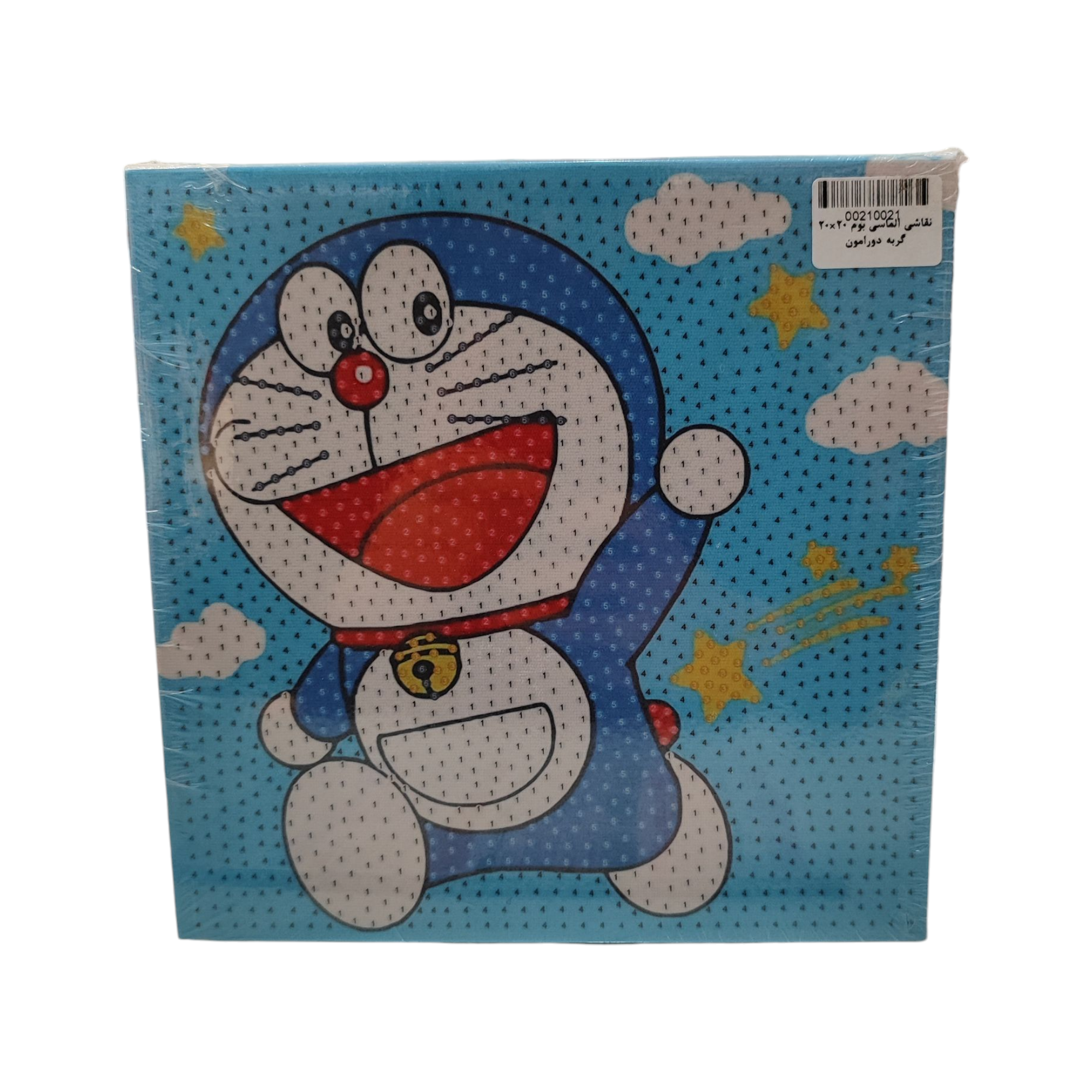 نقاشی الماسی بوم 20*20 گربه دورامون