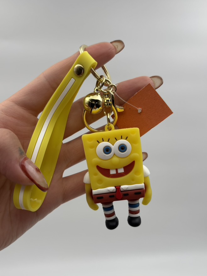 جاکلیدی سیلیکونی باب اسفنجی پوکر فیس زنگوله دار اورجینال