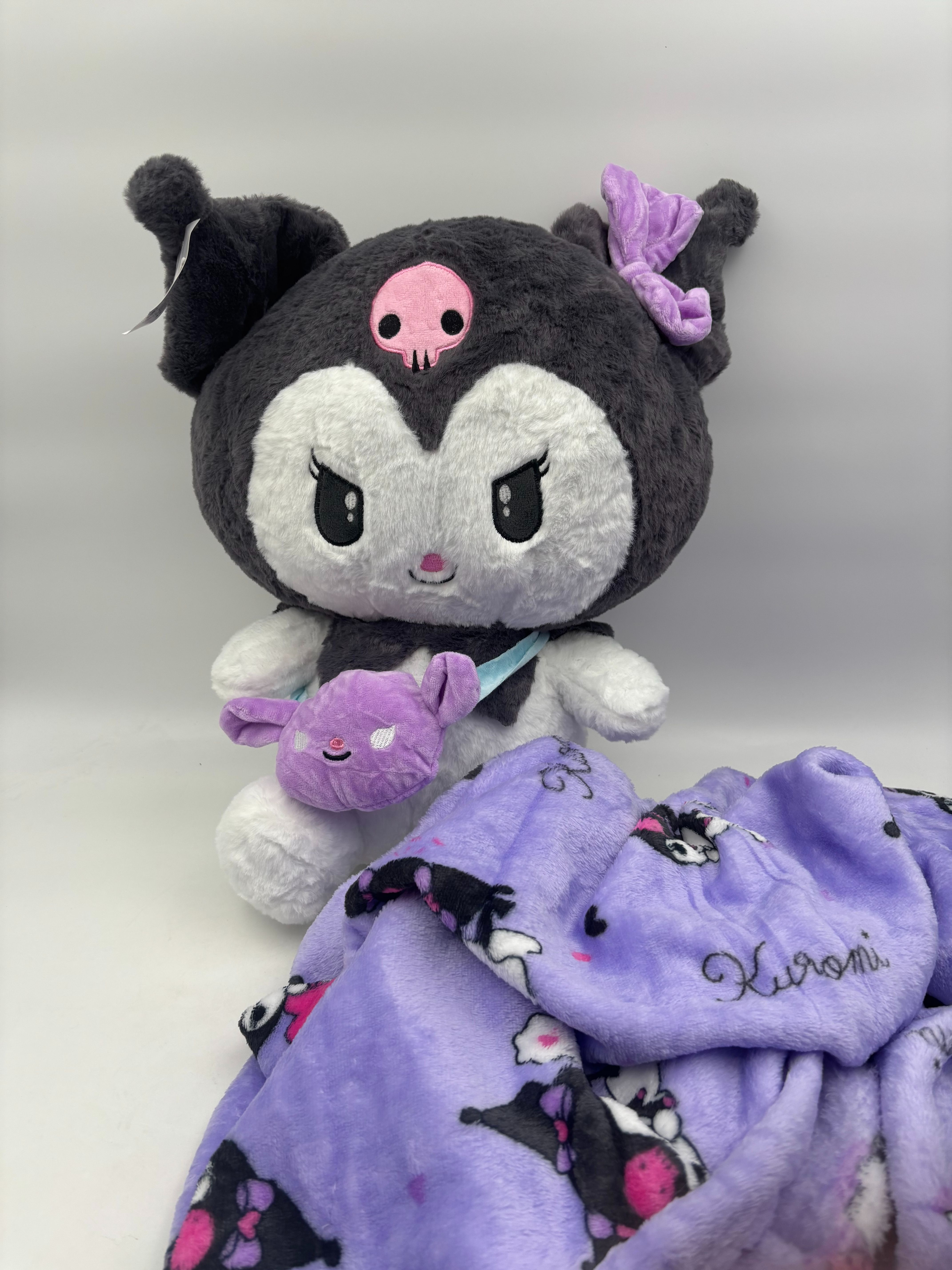 عروسک کرومی کیفدار پتو دار 50 سانتی