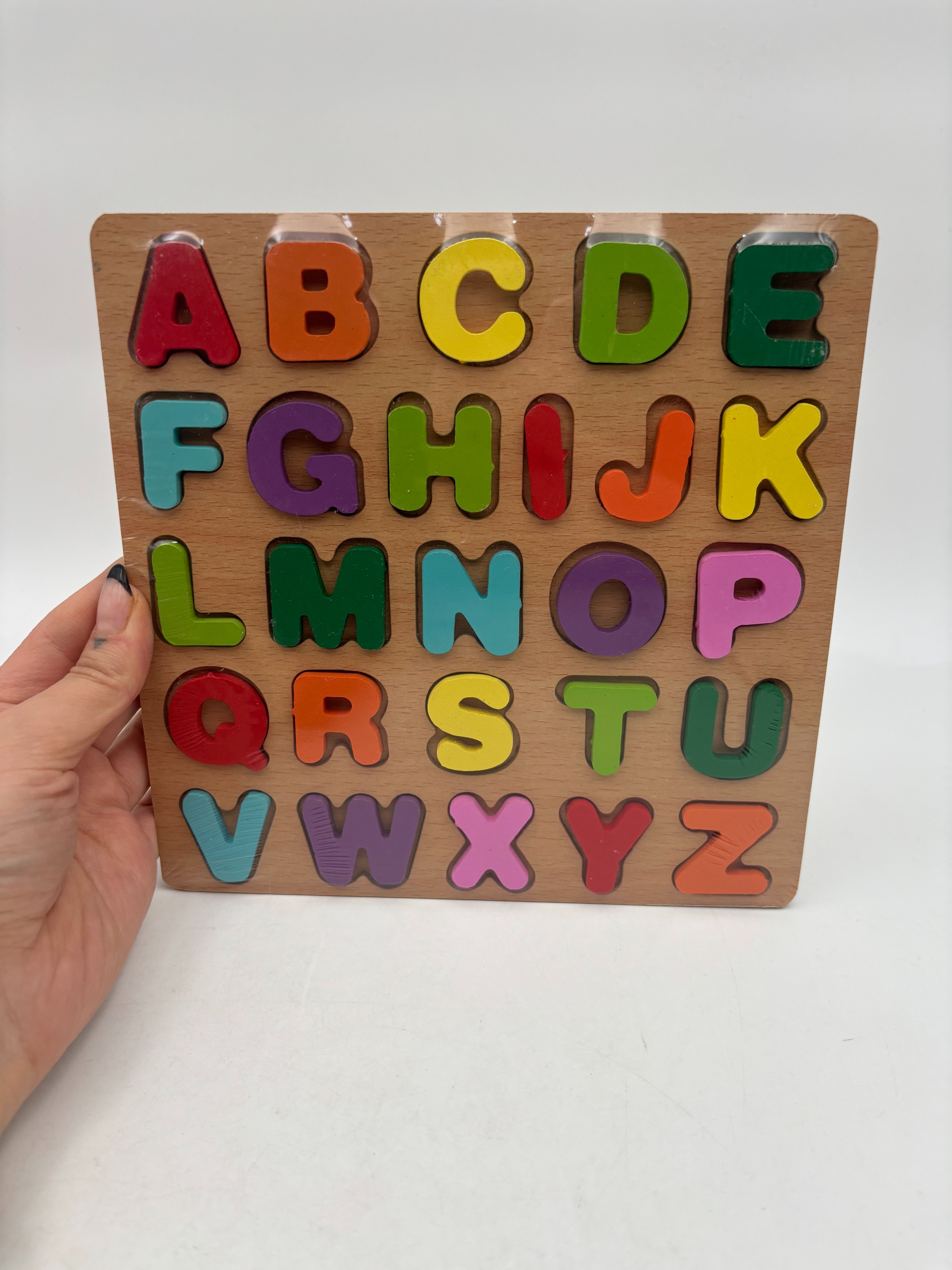 پازل چوبی حروف انگلیسی مربع