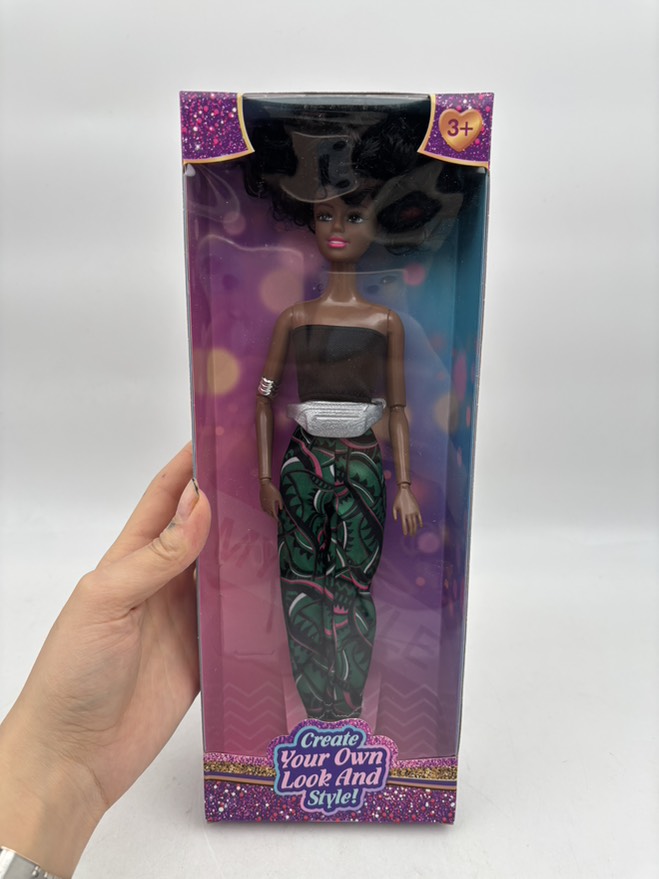 باربی آفریقایی تمام مفصل شلوار سبز 628