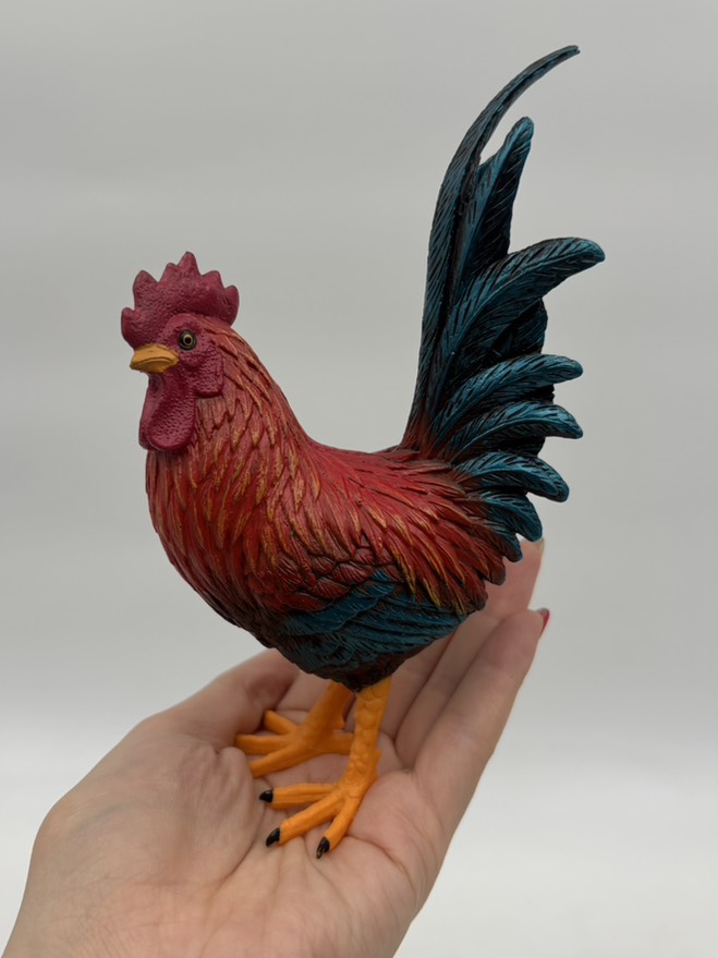 فیگور خروس رنگارنگ با پایه صخره ای اورجینال 2902 Mojo