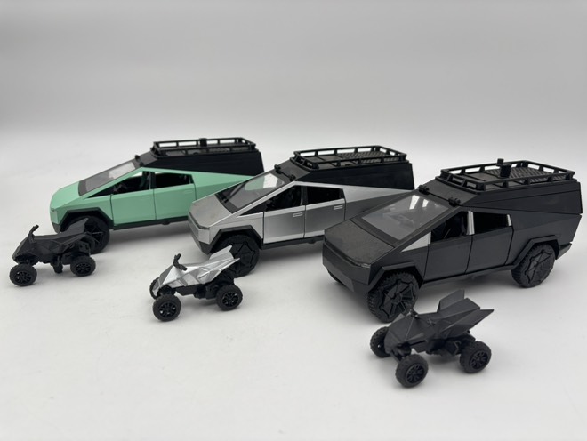 ماشین فلزی تسلا سایبرتراک کمپینگ با موتور چهارچرخ سایز 1/28 کد CZ67A