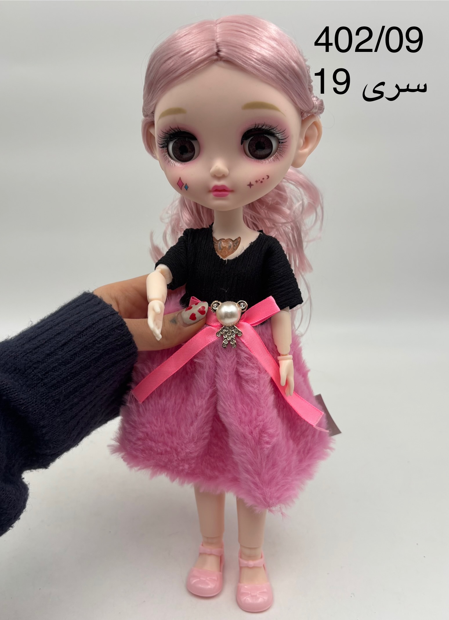 عروسک باربی اورجینال تمام مفصل چشم متحرک موزیکال 402/09