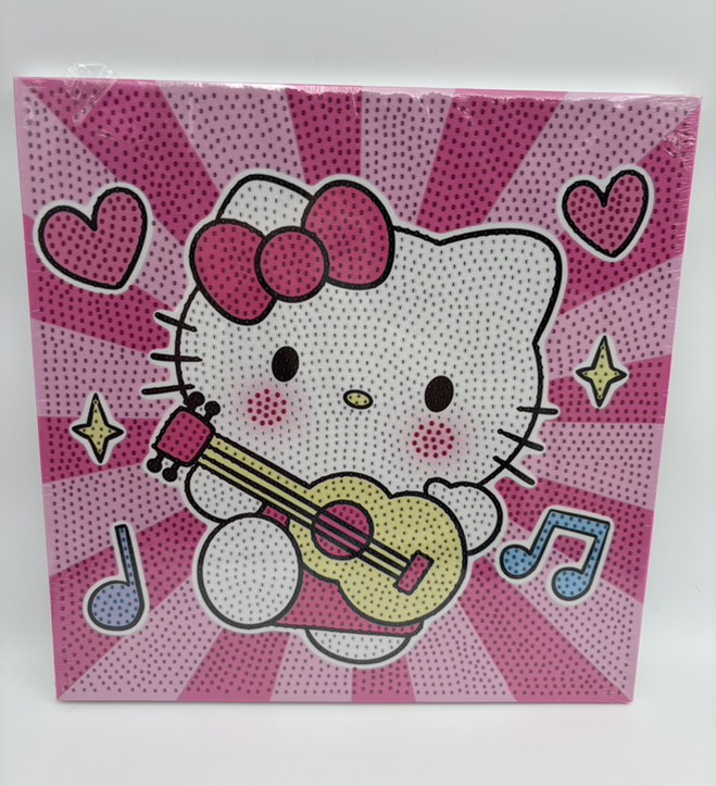 نقاشی الماسی بومی 30*30 کیتی گیتار به دست