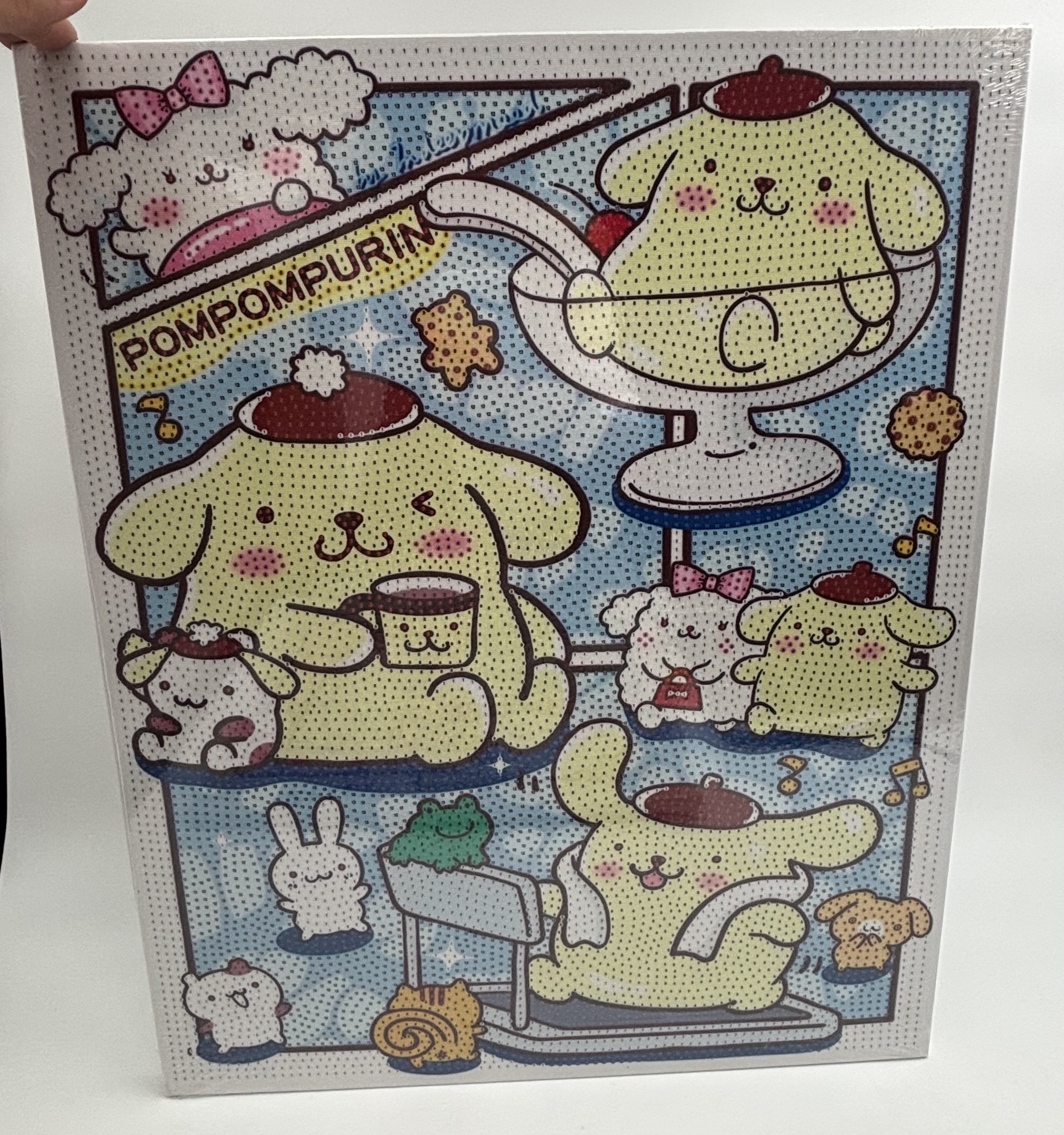 نقاشی الماسی بومی 40*50 طرح پورین (سانریو)