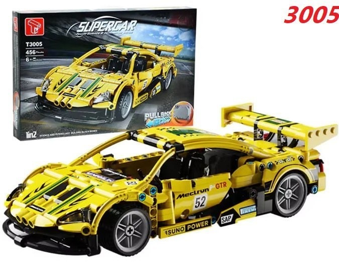 لگو عقب کش ماشین مسابقه سوپرکار زرد 3005