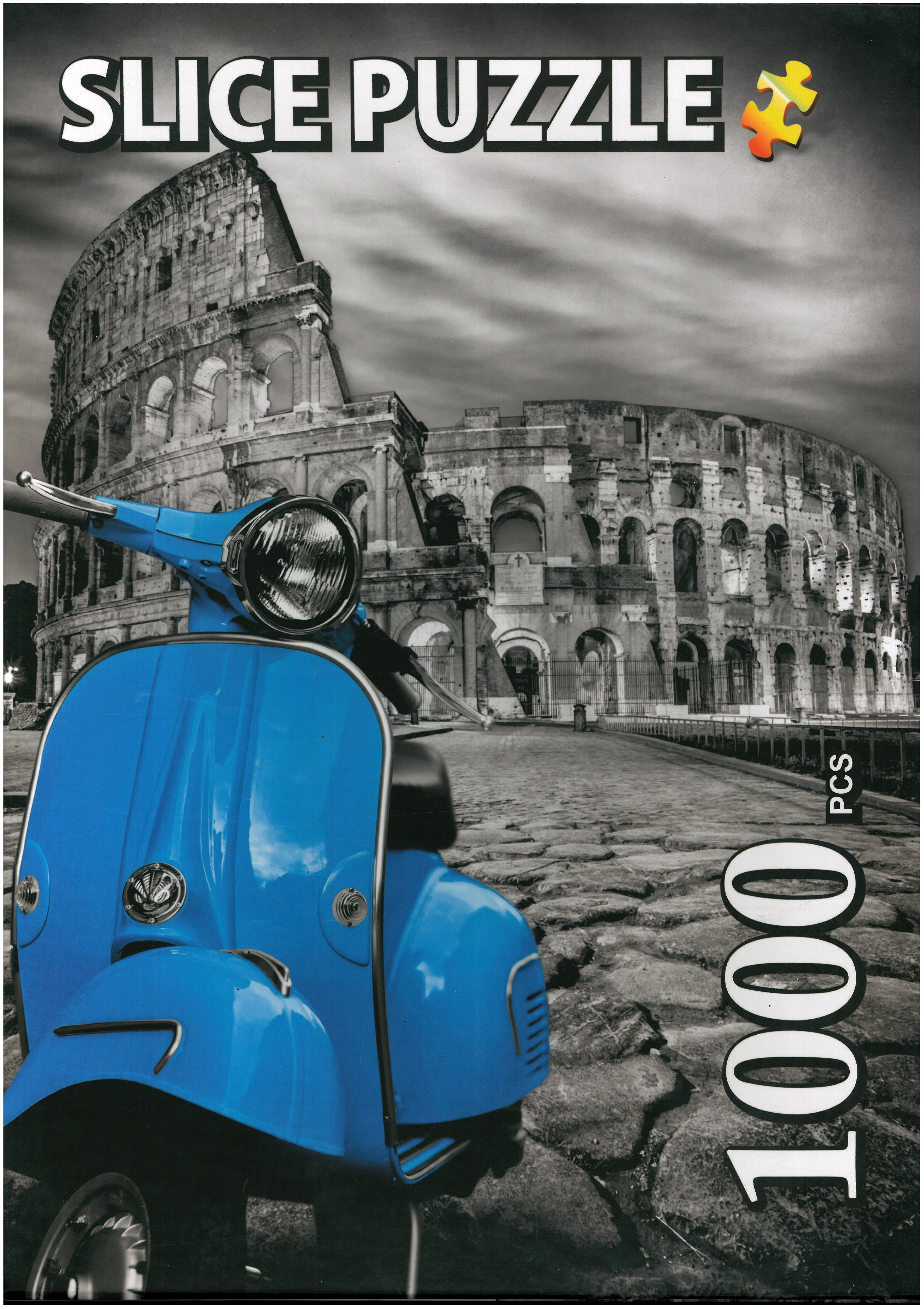 پازل اسلایس 1000 قطعه طرح موتور وسپا در کولوسئوم