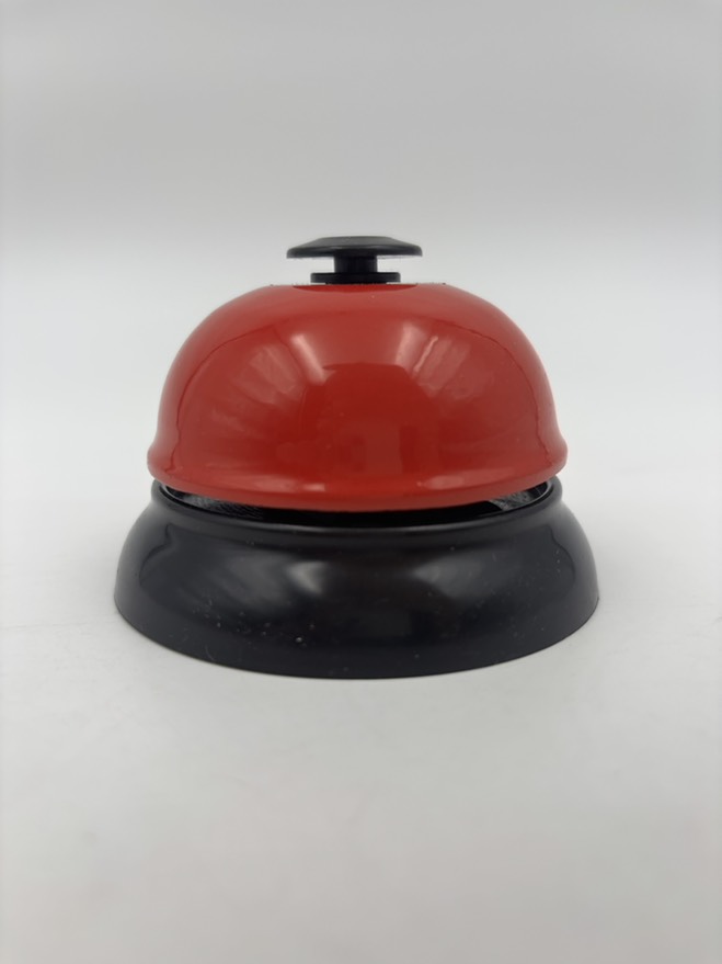 زنگ فلزی قرمز پايه مشکی