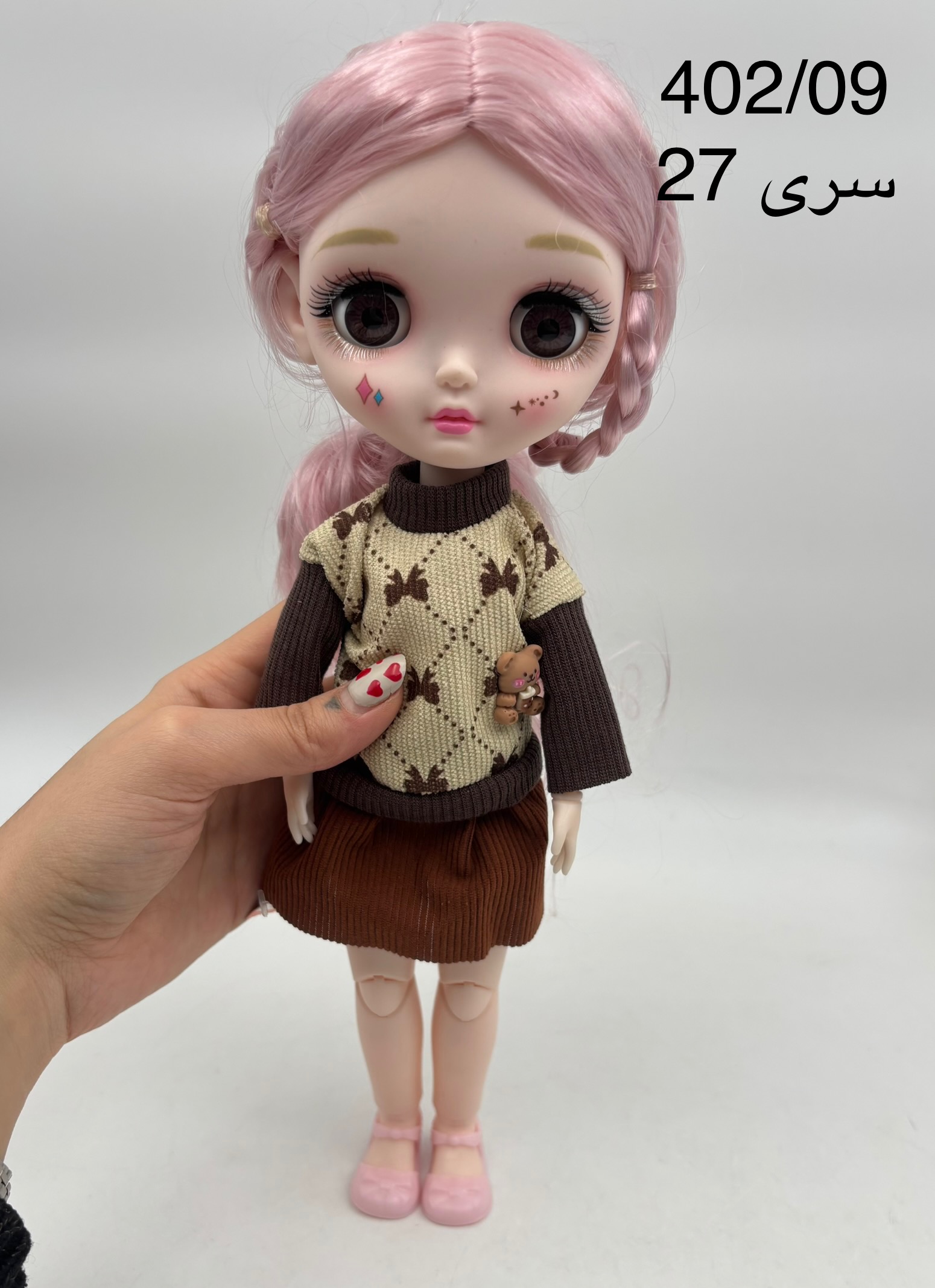 عروسک باربی اورجینال تمام مفصل چشم متحرک موزیکال 402/09