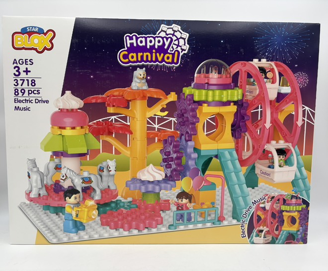 لگو قطعه درشت شهربازی و چرخ و فلک موزیکال 3718