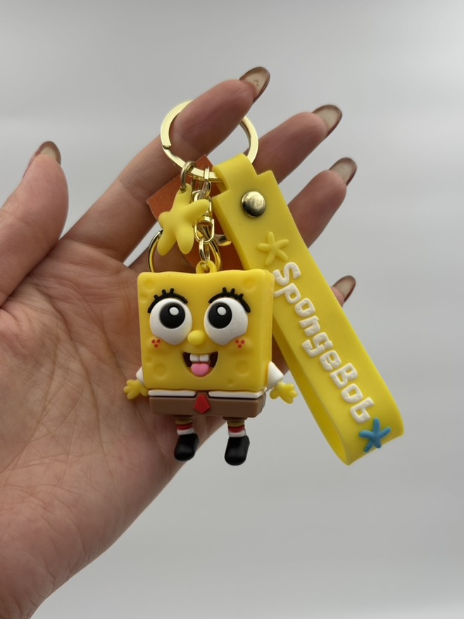 جاکلیدی سیلیکونی باب اسفنجی خوشحال چشم قلمبه اورجینال