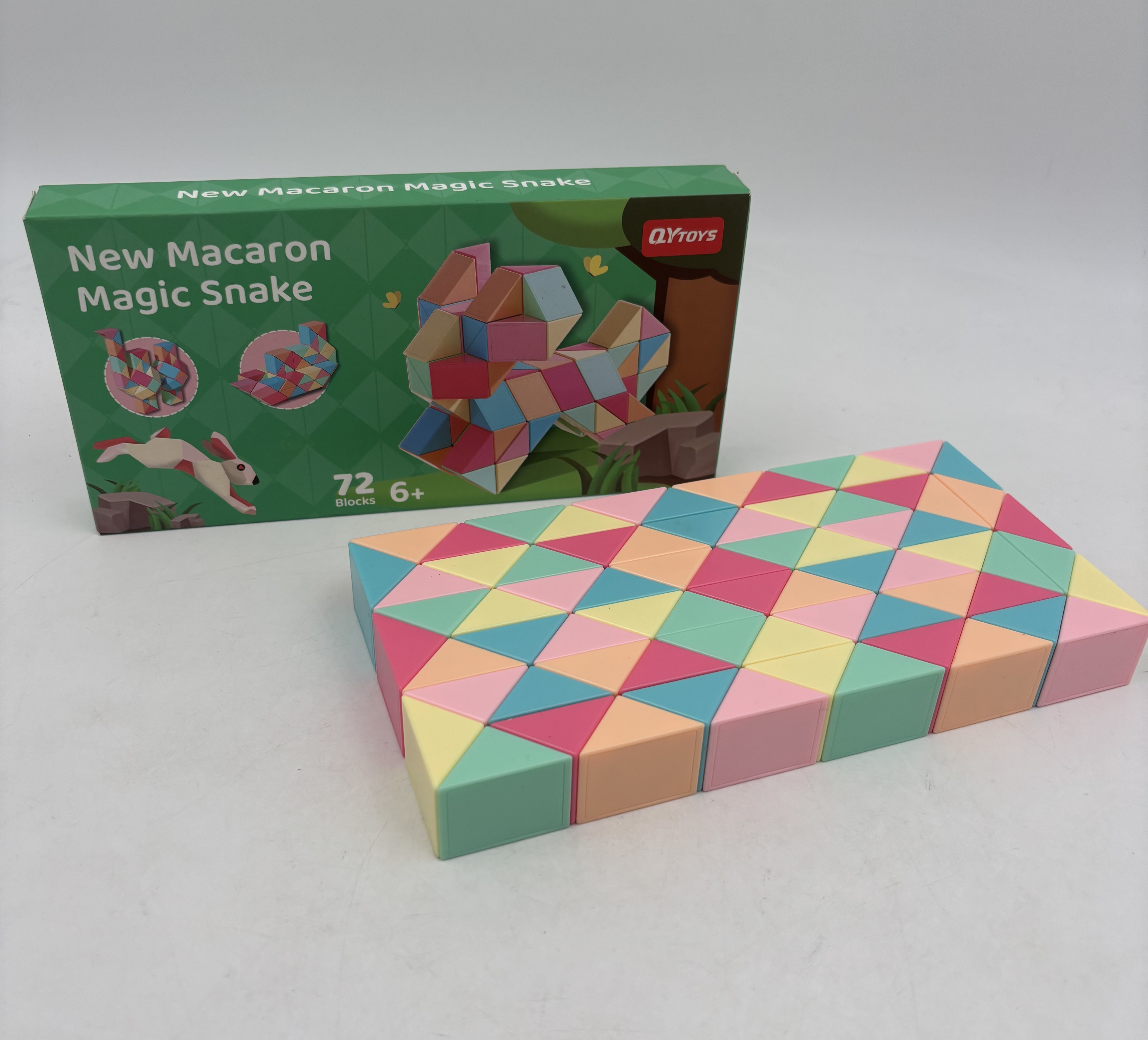 روبیک ماری 72 قطعه کای وای طرح ماکارون تم رنگارنگ پاستیلی مات