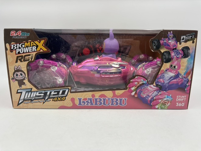 ماشین کنترلی چرخ کپسولی دودزا رنگ هولوگرامی شخصیتی طرح لبوبو 6886/2