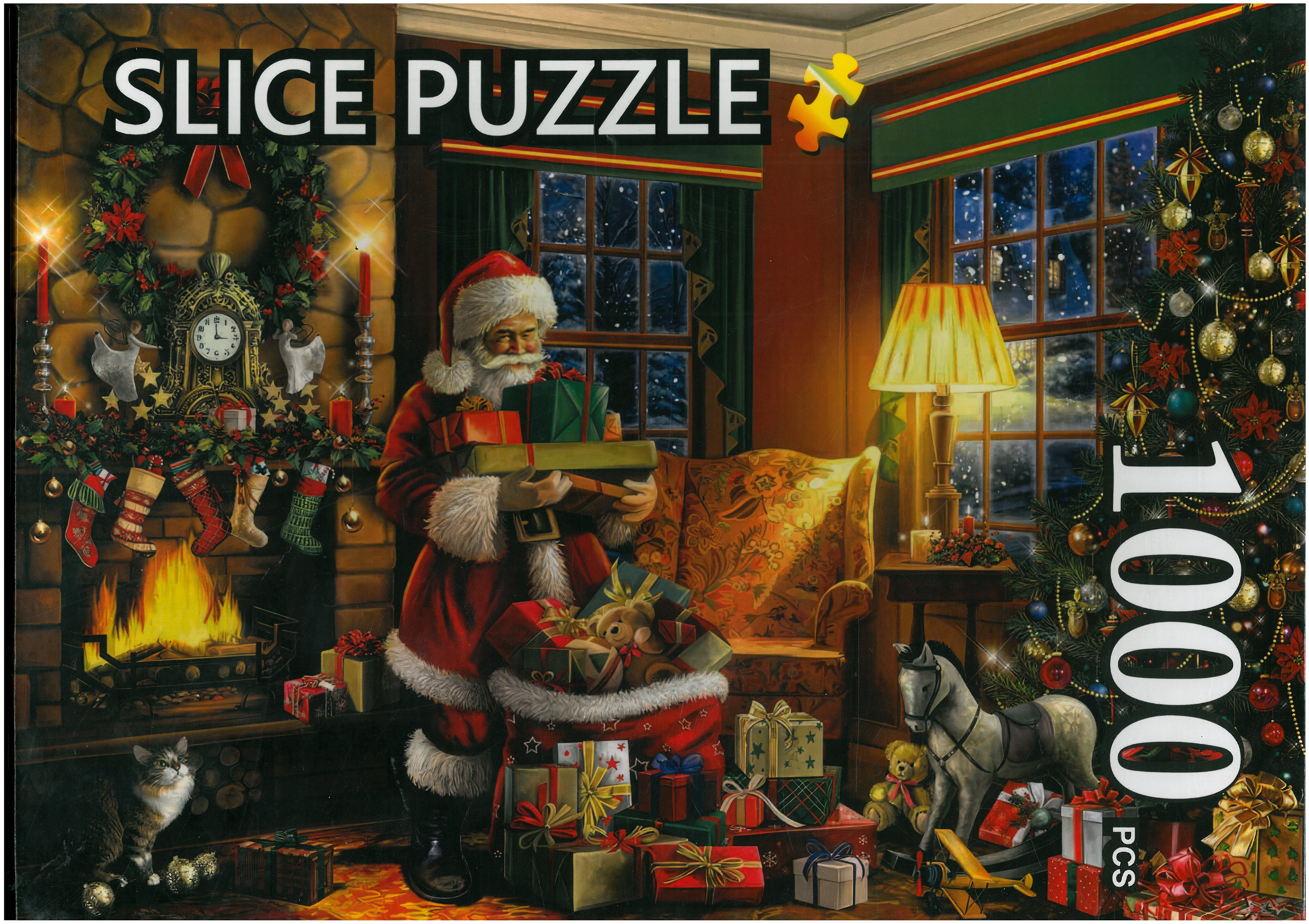 پازل اسلایس 1000 قطعه طرح هدایای کریسمس