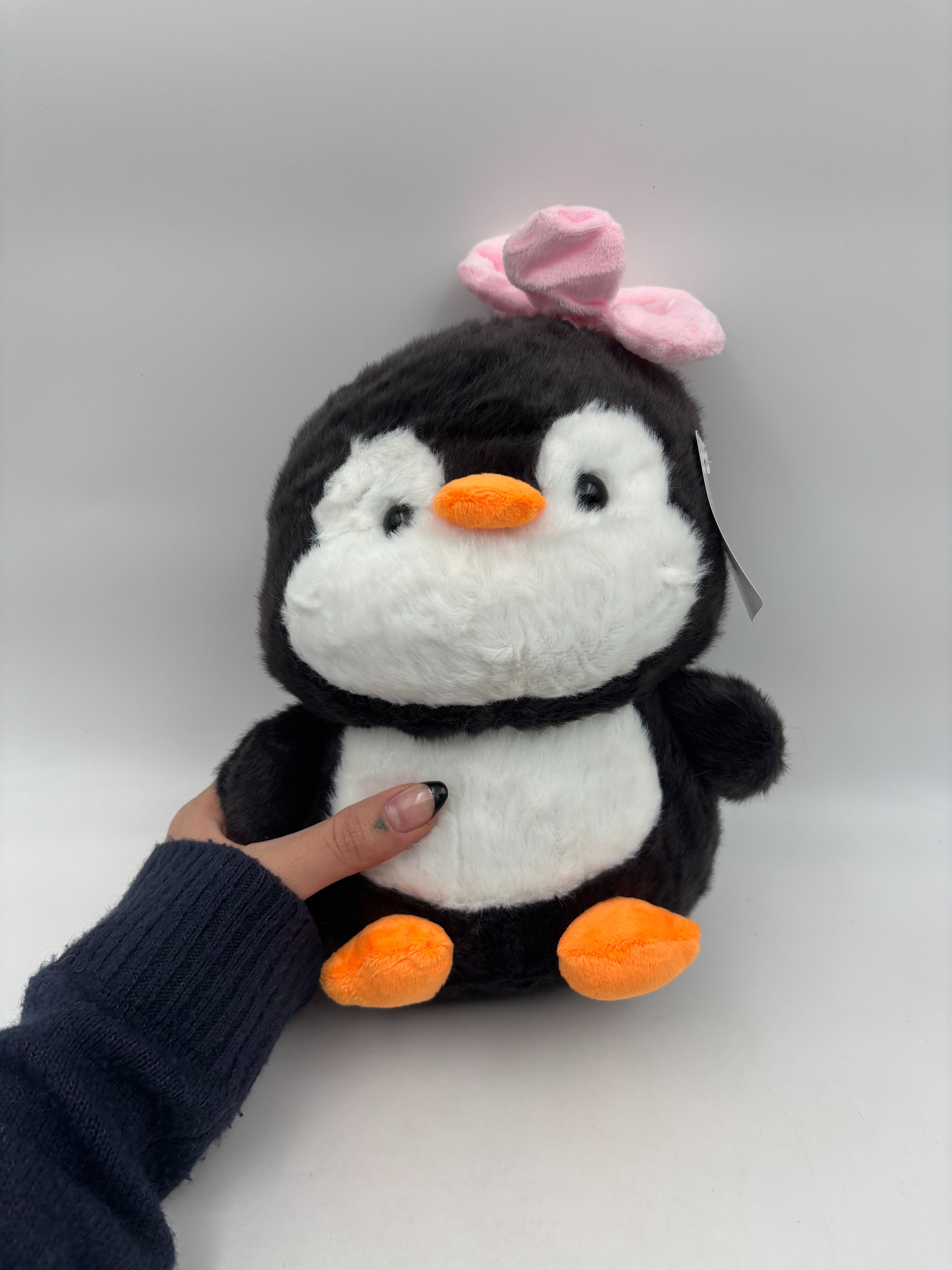 عروسک پولیشی پنگوئن گل به سر 25سانتی