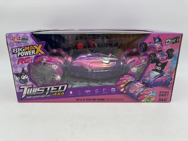 ماشین کنترلی چرخ کپسولی دودزا رنگ هولوگرامی شخصیتی طرح کرومی 6886/2