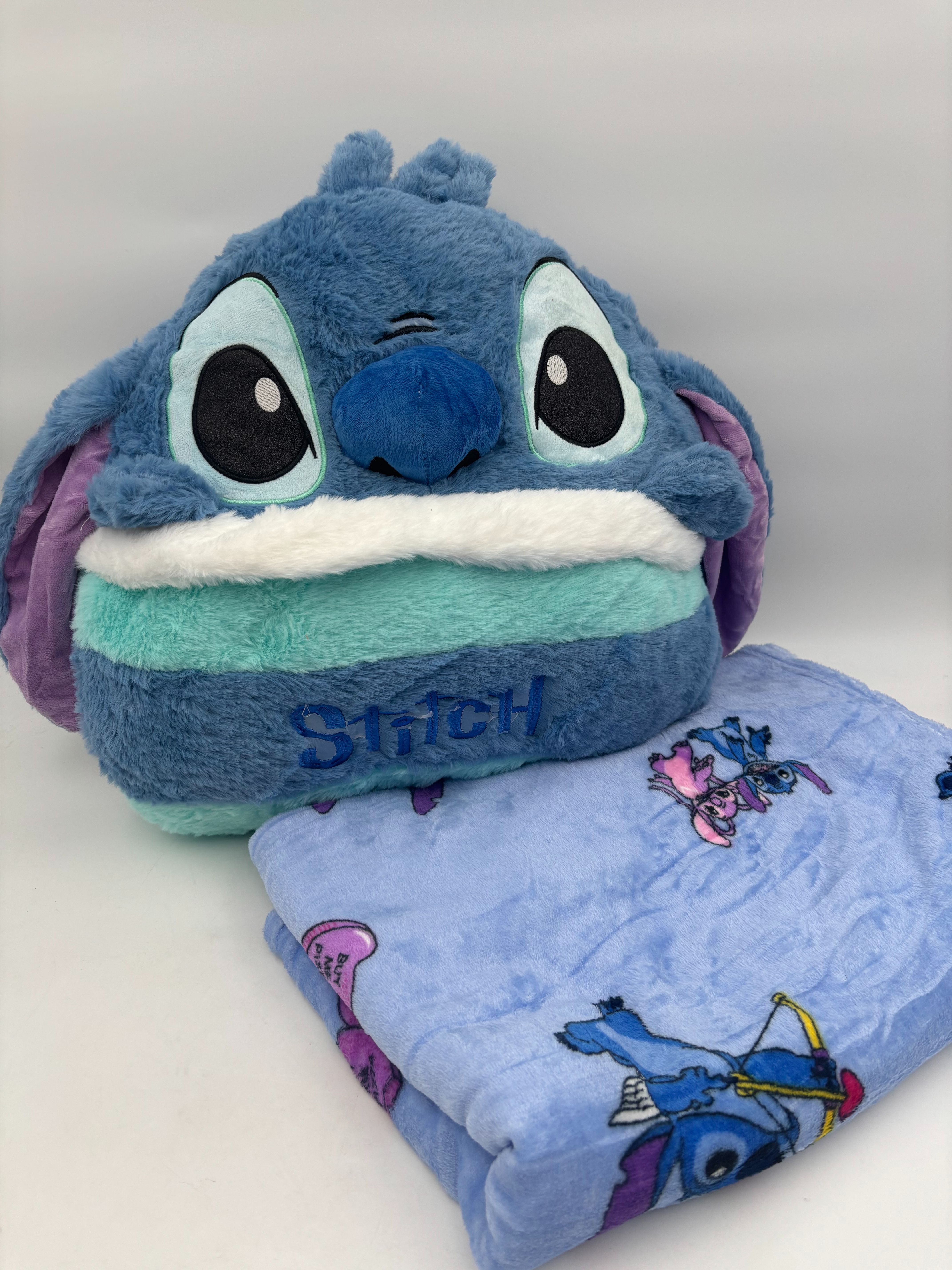 عروسک استیچ در ظرف پتو دار 40سانتی