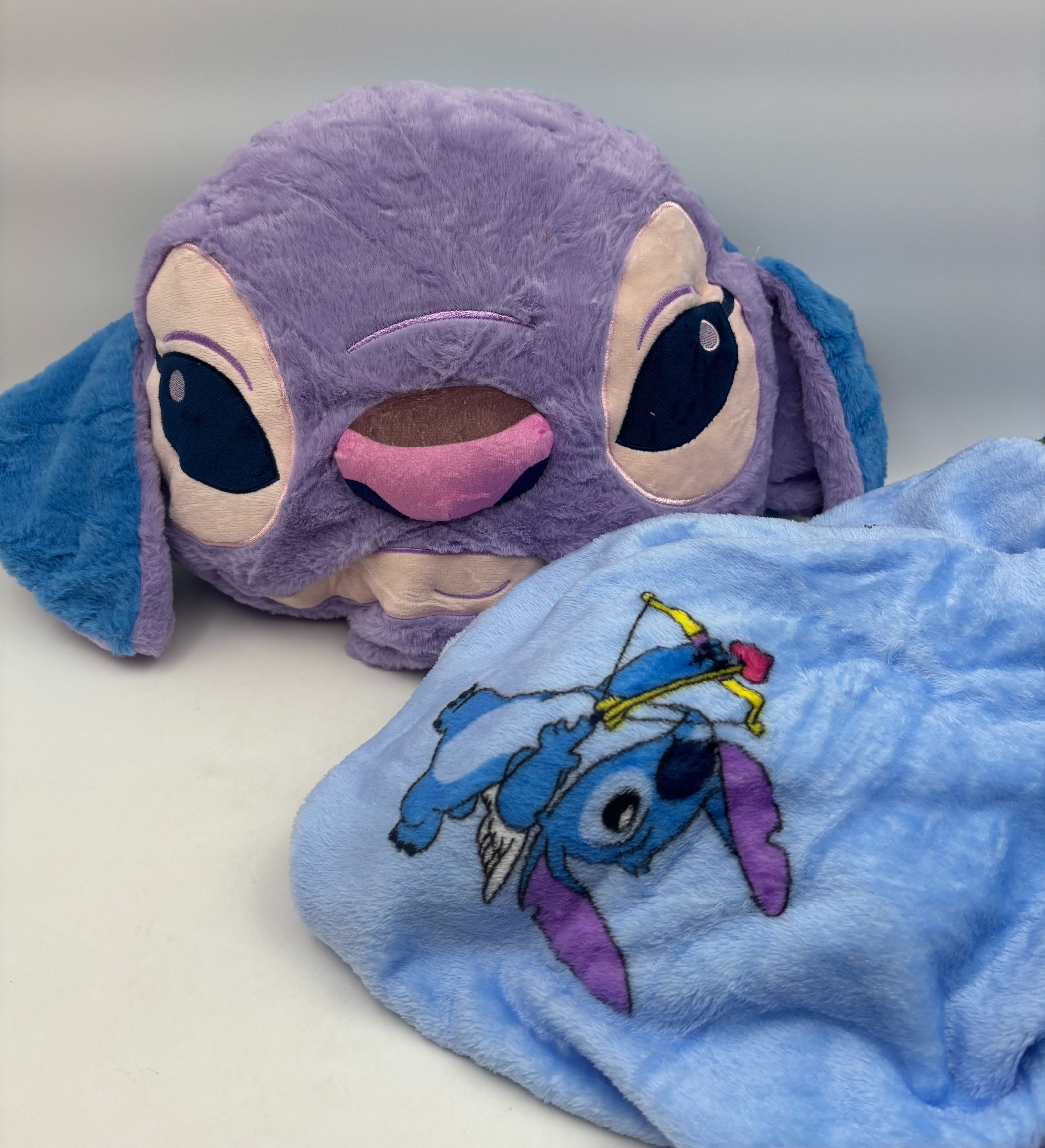 عروسک سر استیچ دو رو پتو دار 35 سانتی