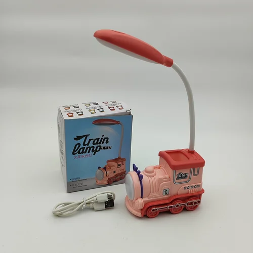 چراغ مطالعه جا قلمی دار قطار صورتی