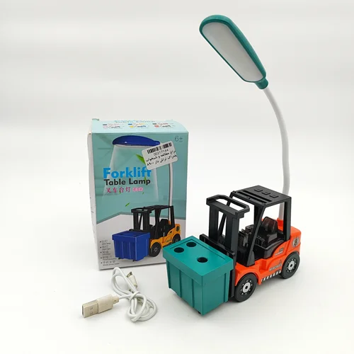 چراغ مطالعه و شبخواب لیفتراک تراش دار بدنه نارنجی و تراش سبز  8900