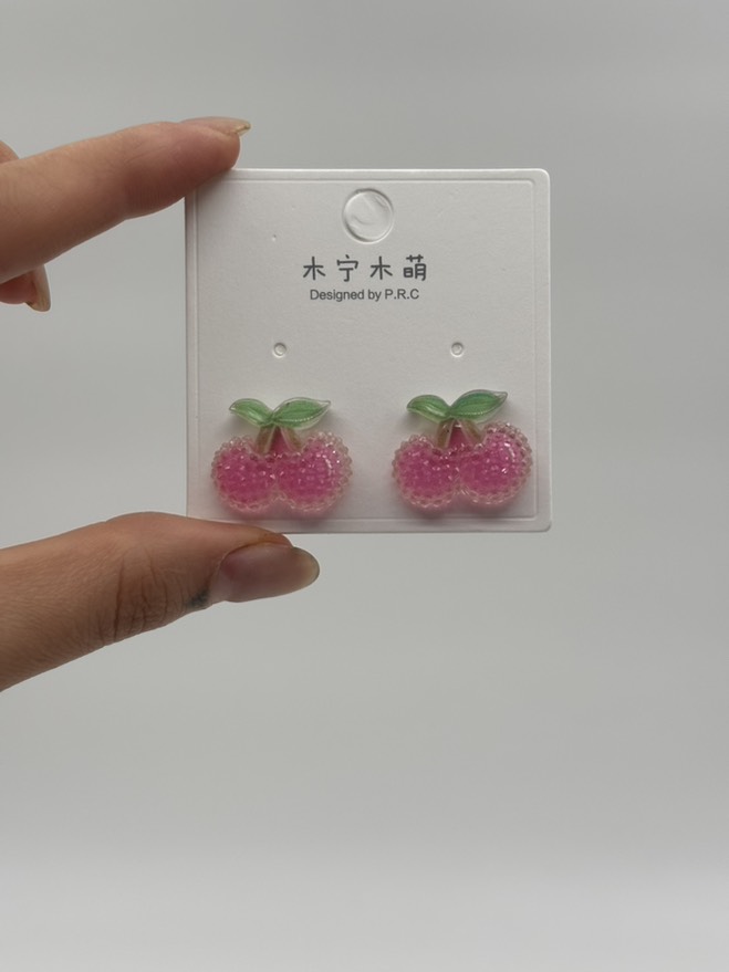 گوشواره فانتزی گیلاس کریستالی کد 2205