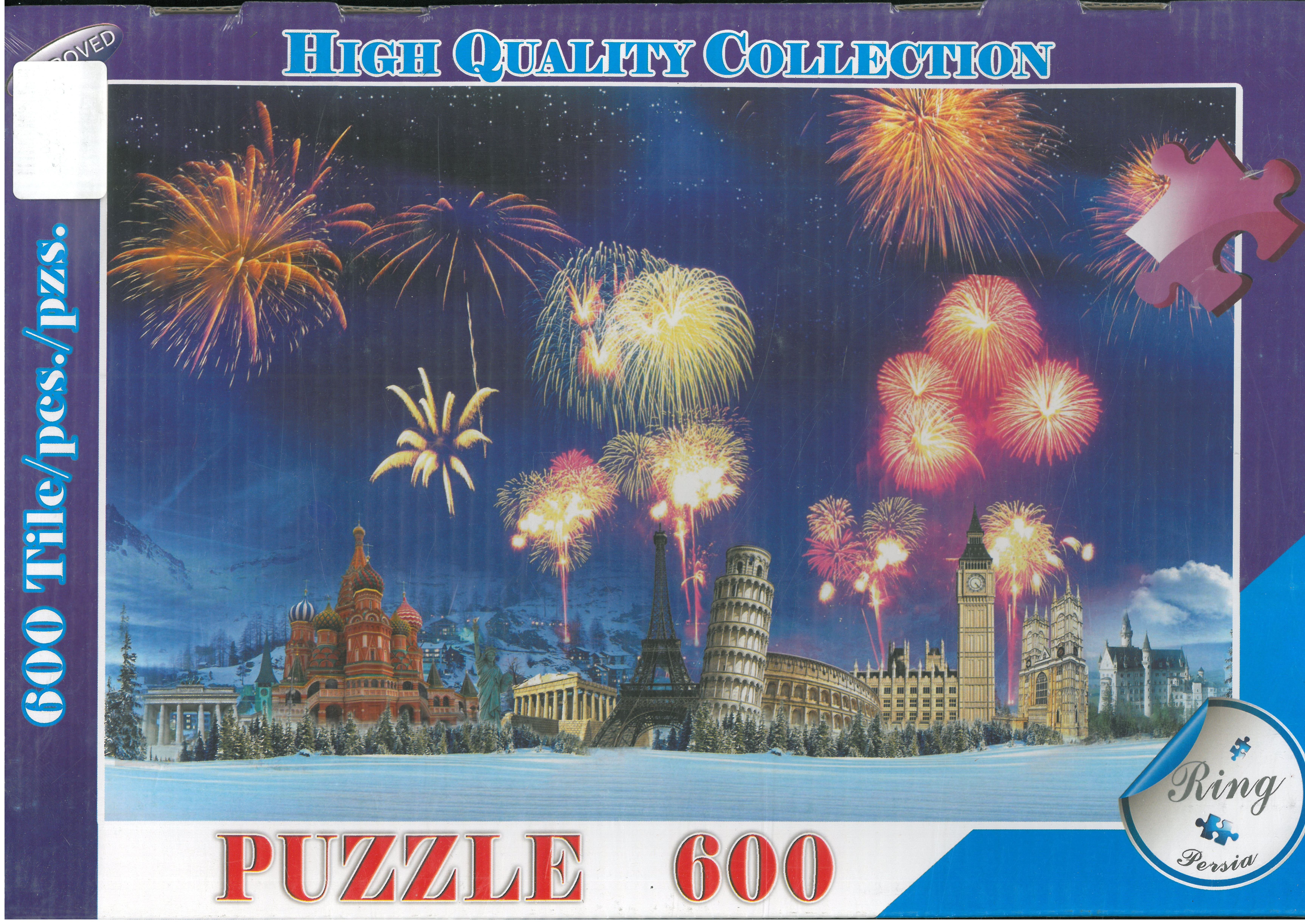 پازل 600 قطعه رینگ طرح آتش بازی سال نو