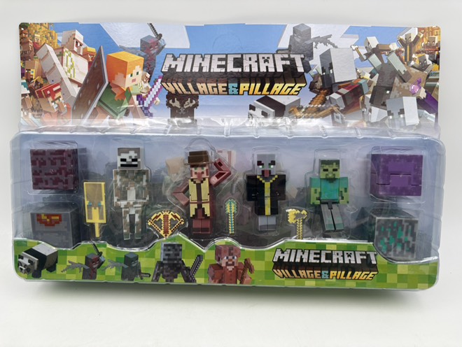 فیگور ماینکرافت روکارتی 4عددی با چهار بلوک 19538/3