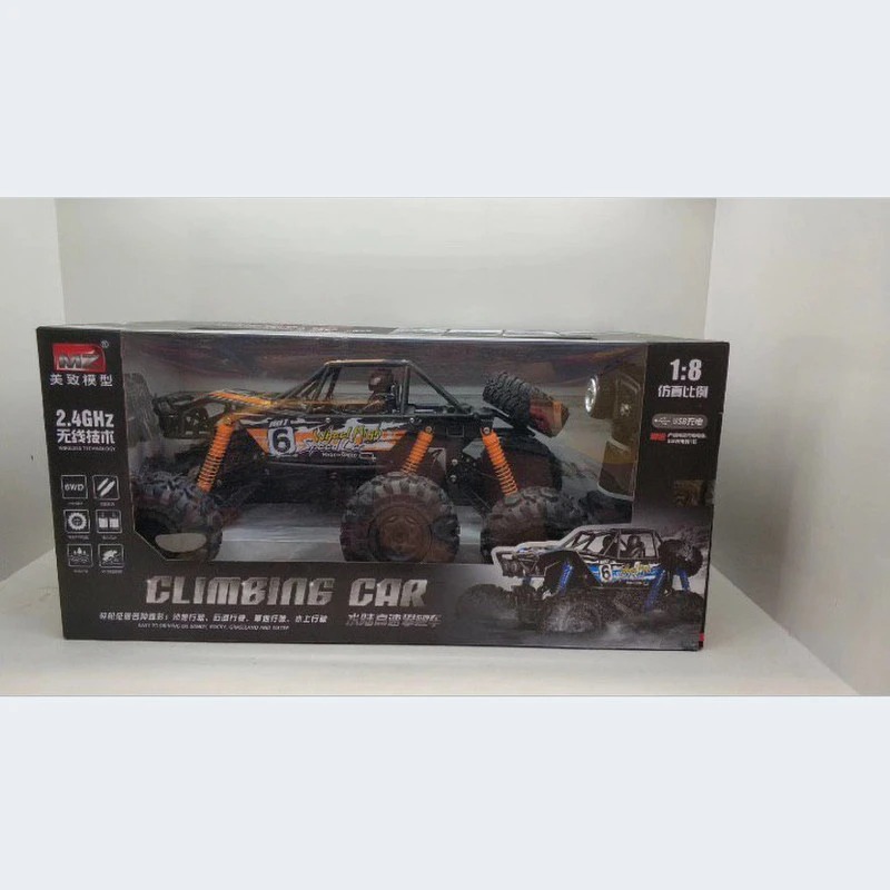 ماشین آفرود غول پیکر شش چرخ مشکی نارنجی MZ2001