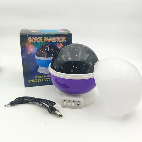 چراغ خواب کروی کهکشانی ماه وستاره بنفش