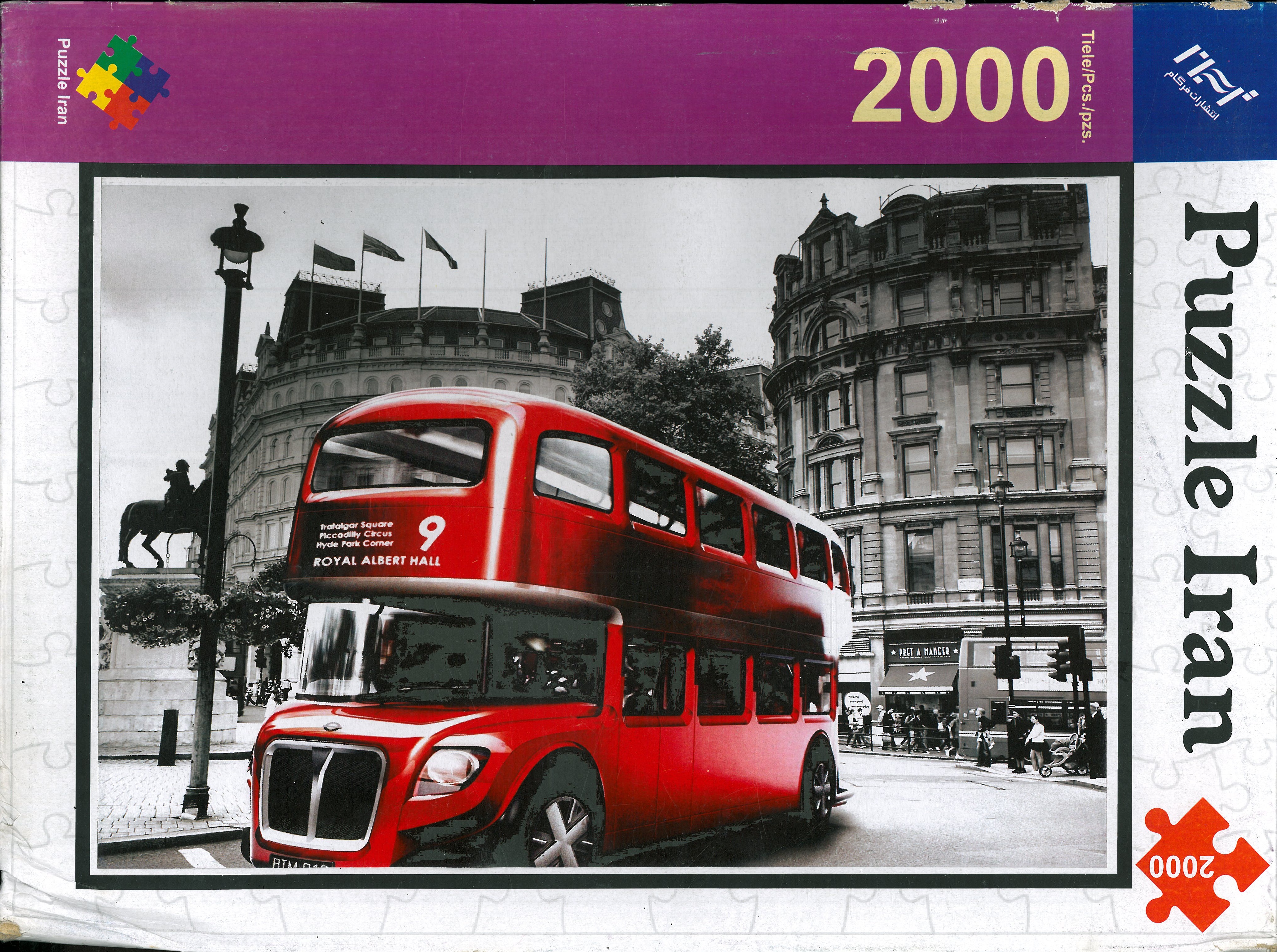 پازل ايران 2000 قطعه طرح اتوبوس 2 طبقه لندن