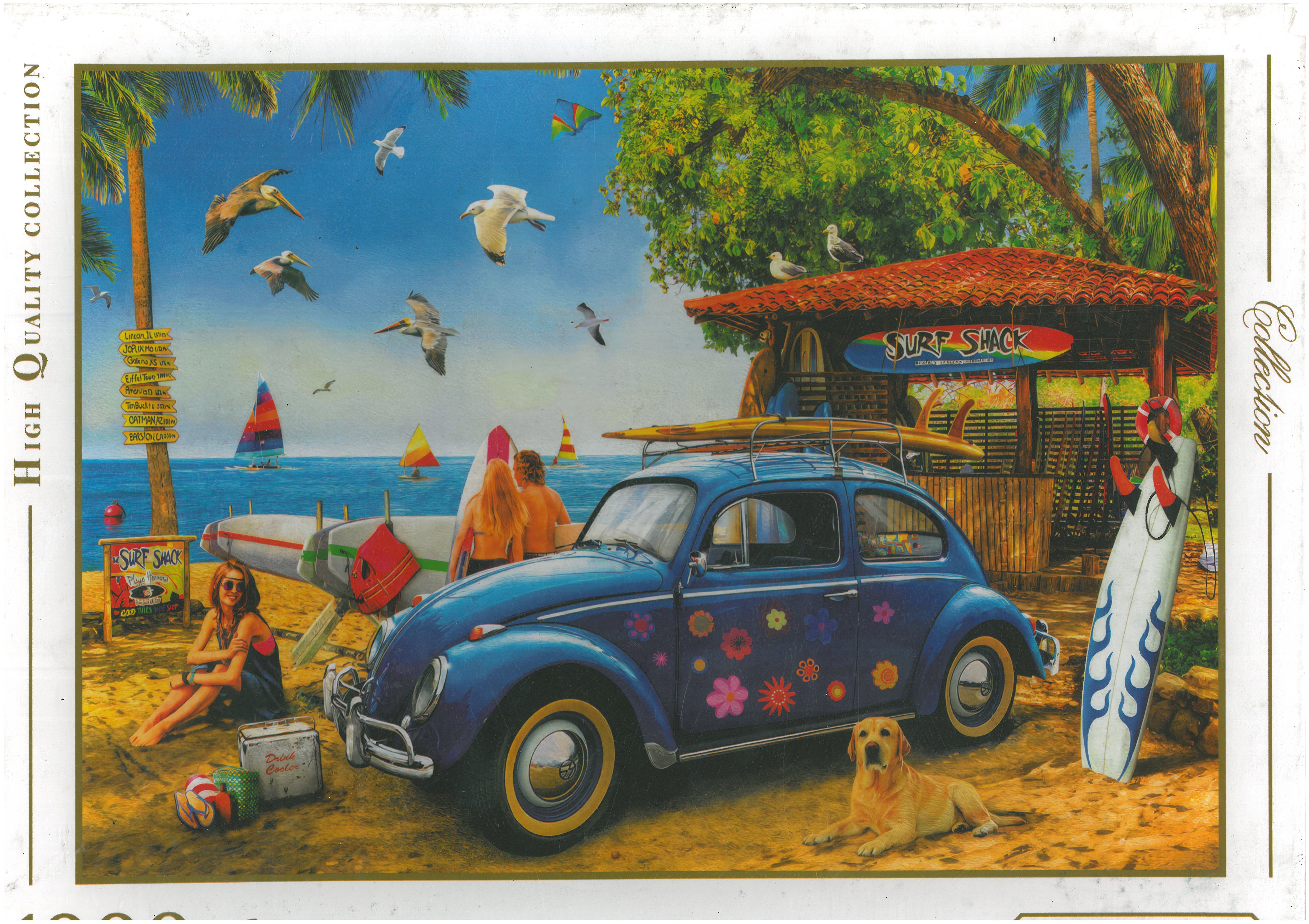 پازل ربکا 1000 قطعه طرح کلبه موج سواری فولکس بیتل (فولکس واگن)