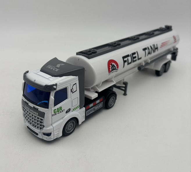 ماشین فلزی تریلی تانکر حمل سوخت با کشنده سفید کد 2212/2