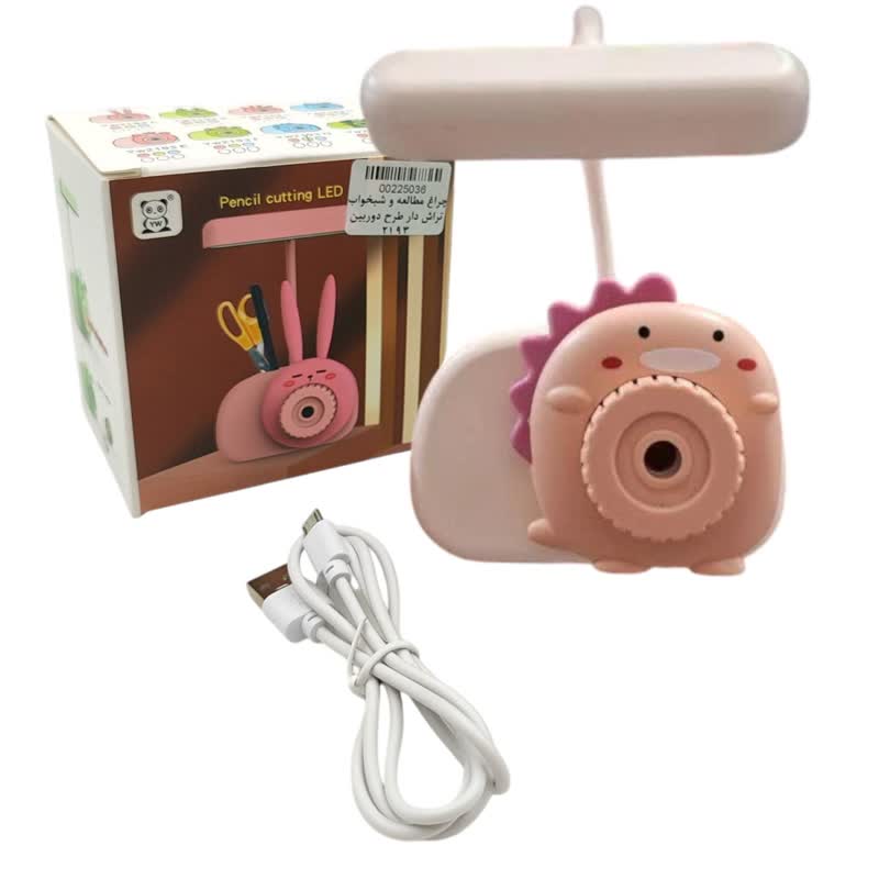 چراغ مطالعه و شبخواب تراش دار طرح دوربین صورتی 2193